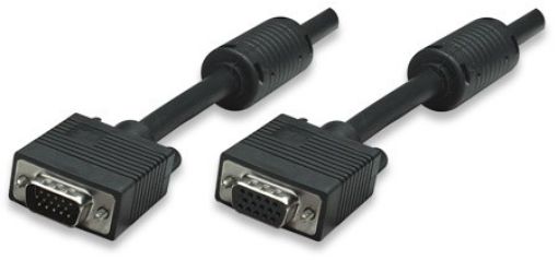 Obrázek MANHATTAN kabel SVGA prodlužovací , HD15 Male / HD15 Female, 3m, Black