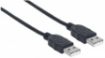 Obrázek MANHATTAN kabel USB 2.0, Type-A Male to Type-A Male, 0.5m, Black