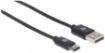 Obrázek MANHATTAN kabel Hi-Speed USB-C, C Male / A Male, 2m, černý