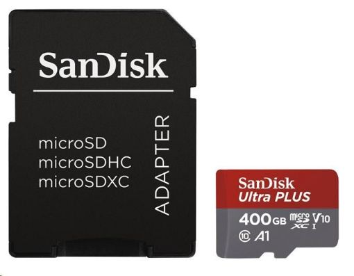 Obrázek SanDisk Ultra microSDXC 400 GB 100 MB/s A1 Class 10 UHS-I, Android, Adaptér
