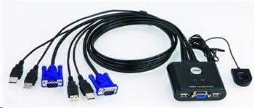 Obrázek ATEN 2-port KVM USB mini, 1m kabely, DO
