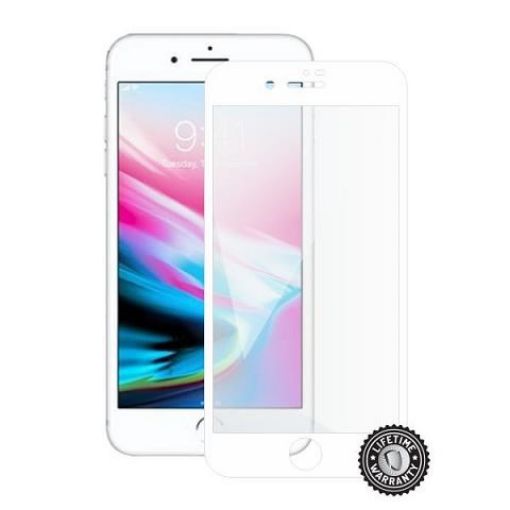 Obrázek ScreenShield ochrana displeje Tempered Glass pro Apple iPhone 8 Plus, bílá