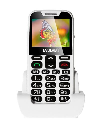 Obrázek EVOLVEO EasyPhone XD, mobilní telefon pro seniory s nabíjecím stojánkem (bílá barva)