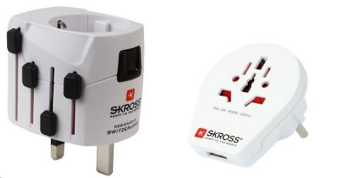 Obrázek SKROSS cestovní adaptér SKROSS PRO World & USB, 6,3A max., uzemněný, vč. univerzální USB nabíječky, pro celý svět