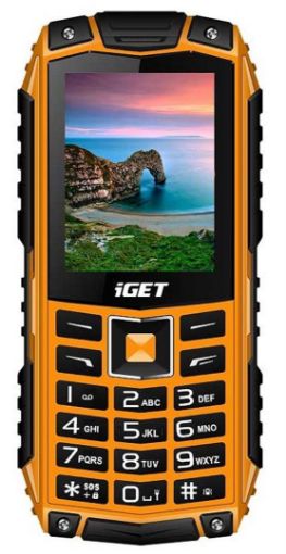 Obrázek iGET Defender D10 Orange - odolný telefon IP68, DualSIM, 2500 mAh, BT, powerbanka, svítilna, FM, MP3