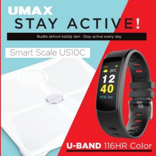 Obrázek UMAX Stay Active! Smart Scale US10C + U-Band 116HR