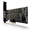 Obrázek AXAGON PCEM2-D, PCIe x4 - M.2 NVMe M-key + SATA B-key slot adaptér, vč. LP