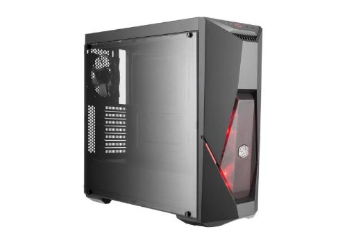 Obrázek case Cooler Master MasterBox K500L, herní ATX, 2x červené LED ventilátory, 2x USB3.0, bez zdroje