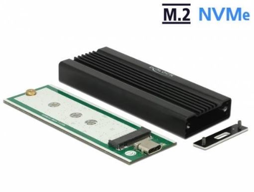 Obrázek Delock Externí pouzdro pro M.2 NVMe PCIe SSD se SuperSpeed USB 10 Gbps (USB 3.1 Gen 2) USB Type-C™ samice