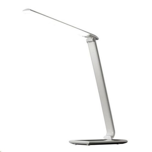 Obrázek Solight LED stolní lampička stmívatelná, 12W, volba teploty světla, USB, bílý lesk