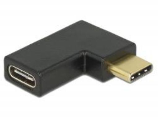 Obrázek Delock Adaptér SuperSpeed USB 10 Gbps (USB 3.1 Gen 2) USB Type-C™ samec > port samice pravoúhlý levý / pravý