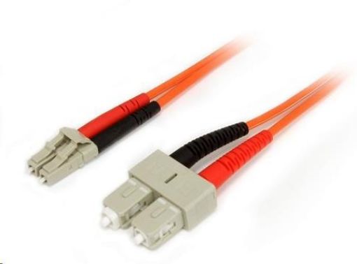 Obrázek Duplexní patch kabel MM 50/125, OM2, LC-SC, LS0H, 1m
