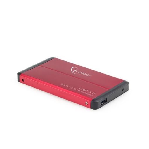 Obrázek GEMBIRD externí box pro 2.5" zařízení, USB 3.0, SATA, červený