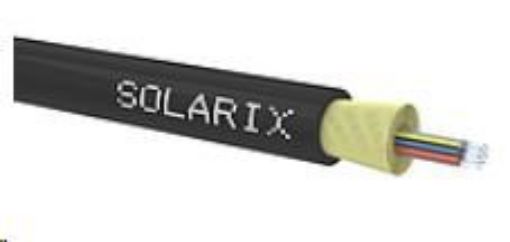 Obrázek DROP1000 kabel Solarix, 16vl 9/125, 3,9mm, LSOH, černý, cívka 500m SXKO-DROP-16-OS-LSOH