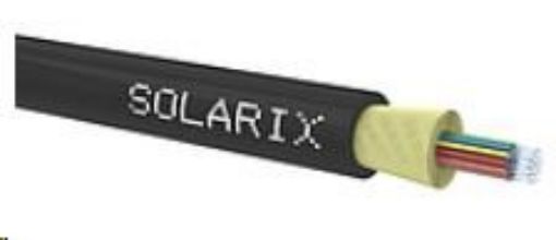 Obrázek DROP1000 kabel Solarix, 24vl 9/125, 4,0mm, LSOH, černý, cívka 500m SXKO-DROP-24-OS-LSOH