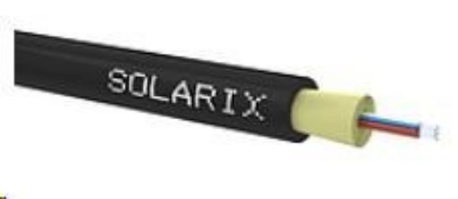 Obrázek DROP1000 kabel Solarix, 8vl 9/125, 3,7mm, LSOH, černý, cívka 500m SXKO-DROP-8-OS-LSOH