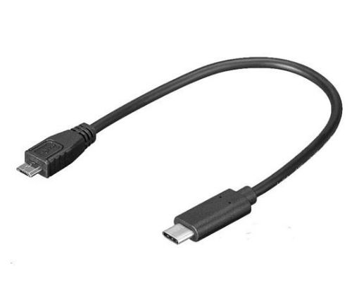 Obrázek PREMIUMCORD Adaptér USB 3.1 konektor C/male - USB 2.0 Micro-B/male, 0,2m