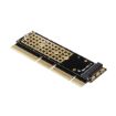 Obrázek AXAGON PCEM2-1U, PCIe x16/x8/x4 - M.2 NVMe M-key slot adaptér, 1U