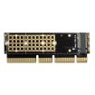 Obrázek AXAGON PCEM2-1U, PCIe x16/x8/x4 - M.2 NVMe M-key slot adaptér, 1U