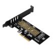 Obrázek AXAGON PCEM2-N, PCIe x4 - M.2 NVMe M-key slot adaptér, vč. LP