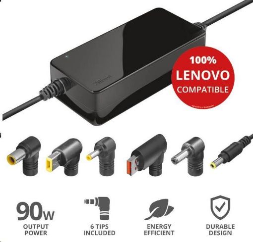 Obrázek TRUST napájecí adaptér MAXO pro notebooky LENOVO 90W, vč. koncovek