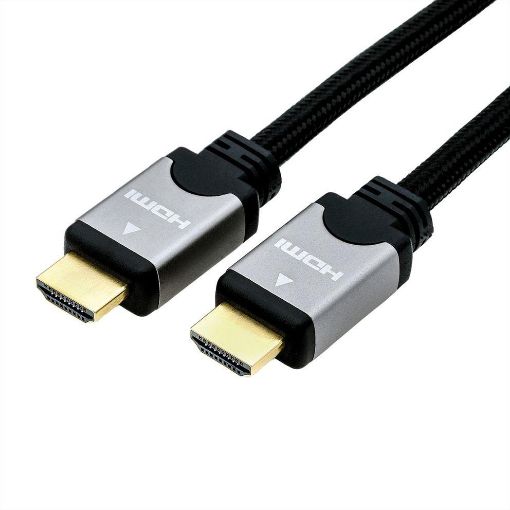 Obrázek High Speed HDMI kabel s Ethernetem, HDMI A(M) - HDMI A(M), černostříbrný, 5m