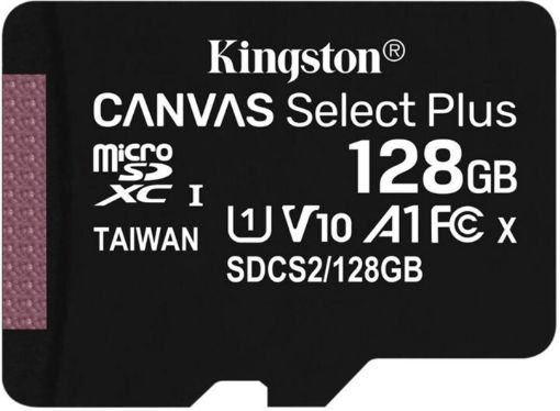 Obrázek 128GB microSDXC Kingston Canvas Select Plus  A1 CL10 100MB/s bez adapteru