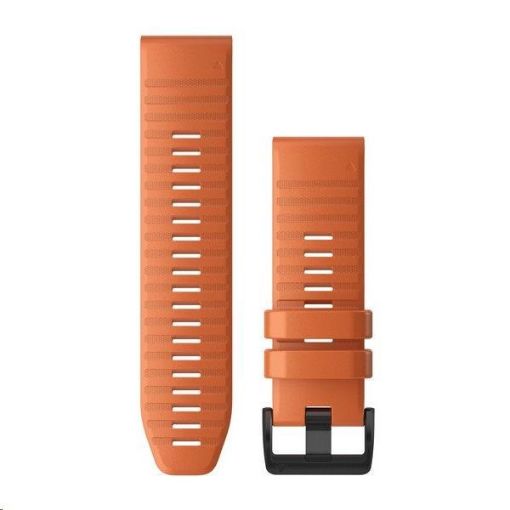 Obrázek Garmin řemínek pro fenix6X - QuickFit 26, silikonový, oranžový, černá přezka