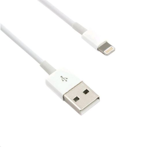 Obrázek Kabel C-TECH USB 2.0 Lightning (IP5 a vyšší) nabíjecí a synchronizační kabel, 1m, bílý
