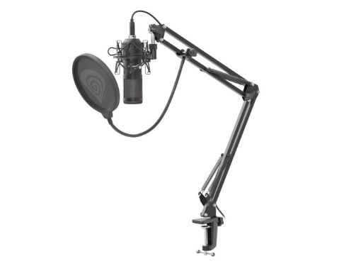 Obrázek Streamovací mikrofon Genesis Radium 400, USB, kardioidní polarizace, ohybné rameno, pop-filter