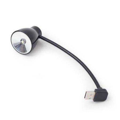 Obrázek USB lampička k notebooku GEMBIRD NL-02, flexibilní, černáUSB lampička k notebooku GEMBIRD NL-02, flexibilní, černá
