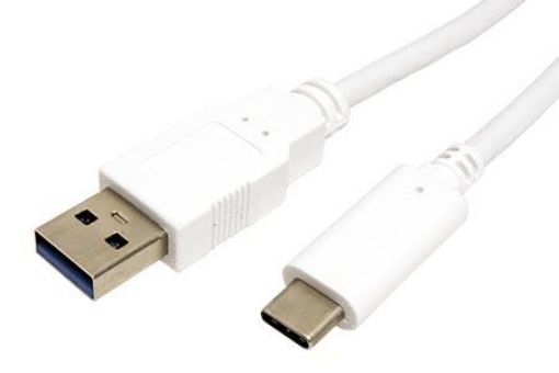 Obrázek USB SuperSpeed 5Gbps kabel USB3.0 A(M) - USB C(M), 0,5m, bílý