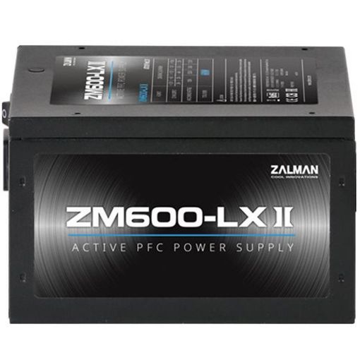 Obrázek Zdroj Zalman ZM600-LXII 600W eff. 85% ATX12V v2.31 Active PFC 12cm fan