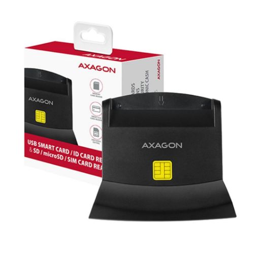Obrázek AXAGON CRE-SM2, USB externí čtečka 4-slot Smart card/ID card (eObčanka) + SD/microSD/SIM
