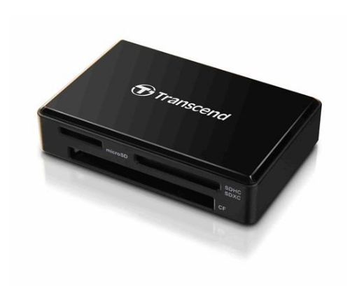 Obrázek TRANSCEND Card Reader F8 + USB kabel, USB 3.0, Black