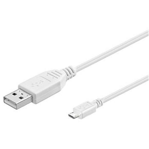 Obrázek PremiumCord Kabel micro USB 2.0, A-B, 3m, bílá