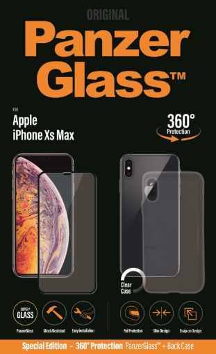 Obrázek PanzerGlass Premium Bundle pro Apple iPhone Xs Max černé + pouzdro