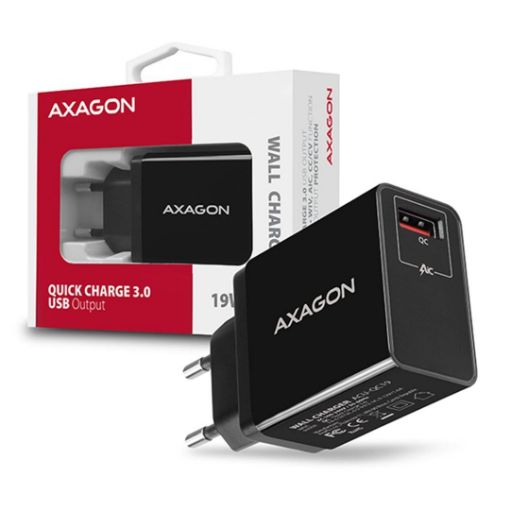 Obrázek AXAGON ACU-QC19, QUICK nabíječka do sítě, 1x port QC3.0 / AFC / FCP / SMART, 19W