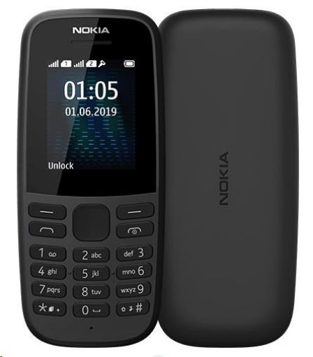 Obrázek Nokia 105 Dual SIM Black 2019