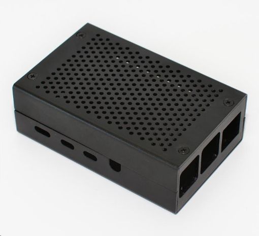 Obrázek Hliníková krabička pro Raspberry Pi 4B, černá