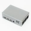 Obrázek Hliníková krabička KKSB pro Raspberry Pi 4 s pasivním chladičem, šedá