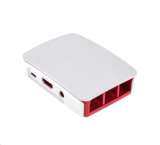 Obrázek Raspberry Pi oficiální krabička pro Raspberry Pi 3B+, malinovo-bílá