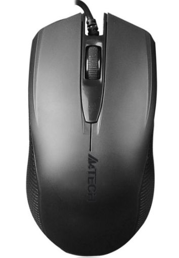 Obrázek A4tech OP-760 Black, myš, 1 kolečko, 3 tlačítka, USB, černá