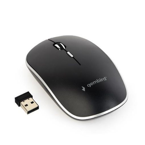 Obrázek GEMBIRD myš MUSW-4B-01, černá, bezdrátová, USB nano receiver