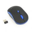 Obrázek GEMBIRD myš MUSW-4B-03-B, černo-modrá, bezdrátová, USB nano receiver