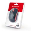 Obrázek GEMBIRD myš MUSW-4B-03-R, černo-červená, bezdrátová, USB nano receiver