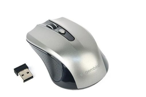 Obrázek GEMBIRD myš MUSW-4B-04-BG, černo-šedá, bezdrátová, USB nano receiver
