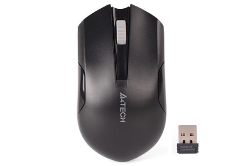 Obrázek A4tech G3-200NS, V-Track, bezdrátová optická myš, 2.4GHz, 10m dosah, černá