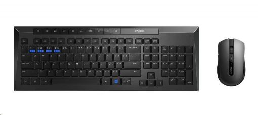 Obrázek RAPOO set klávesnice a myš 8200M Wireless Multi-Mode Optical Mouse and Keyboard Set Black CZ/SK