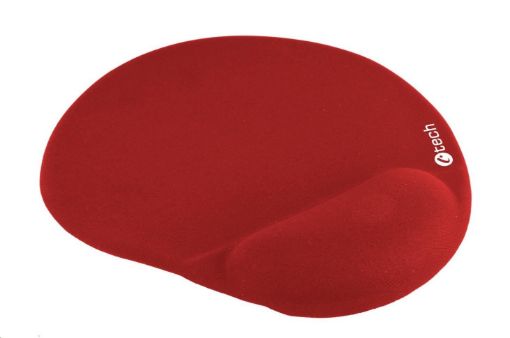 Obrázek C-TECH Podložka pod myš gelová MPG-03, červená, 240x220mm